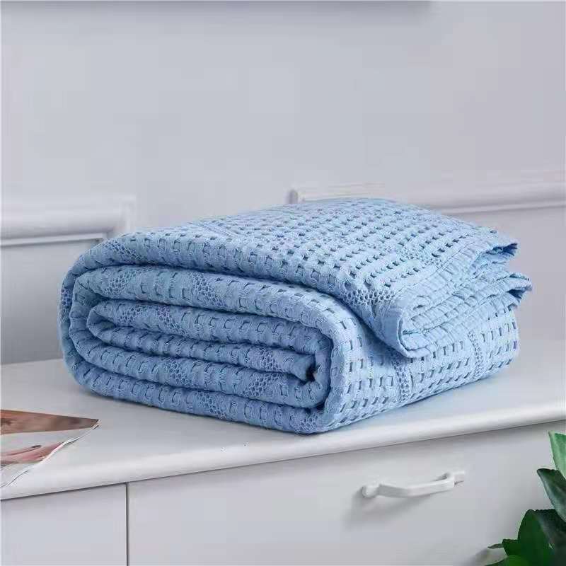 Serviette en tricot de couleur pure Couverture de serviette douce en polyester