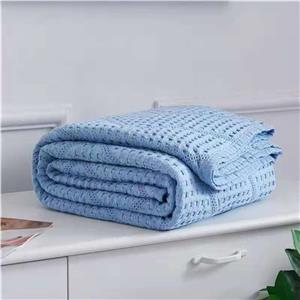 Serviette en tricot de couleur pure Couverture de serviette douce en polyester